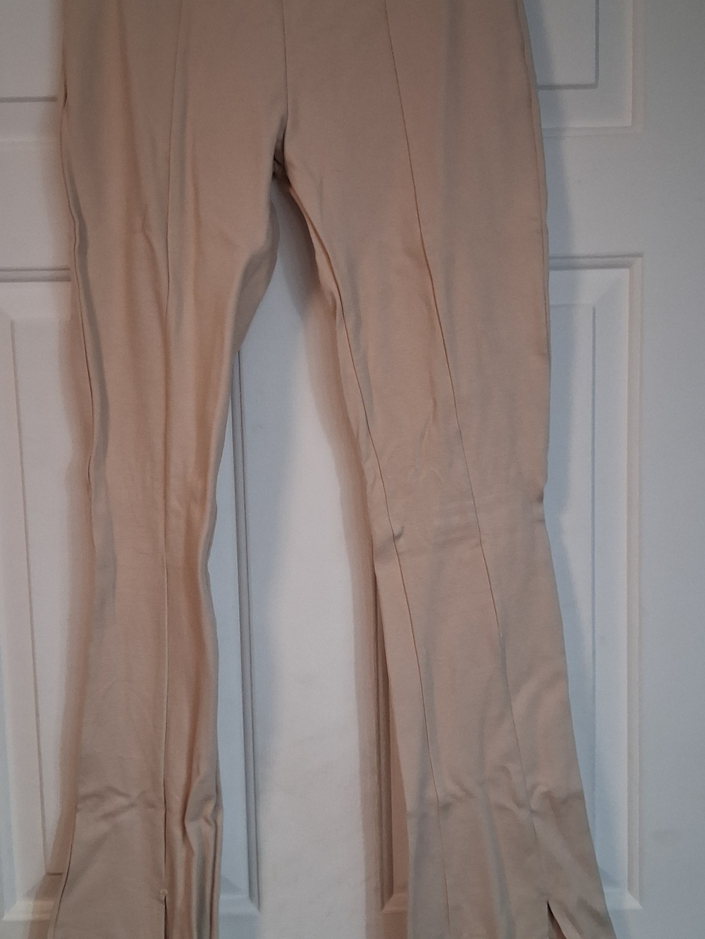 Fashion Nova Beige High-Waist Flare Pants Juniors Casual Bottoms